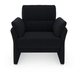 DOMO collection Sessel DOMO COLLECTION "Pina elegant und zeitloser Clubsessel, bequemer Cocktailsessel", blau (dunkelblau), B:99cm H:95cm T:88cm, Sessel, Sessel, Hoher Sitzkomfort, Microfaser hochflorig, dunkelblau