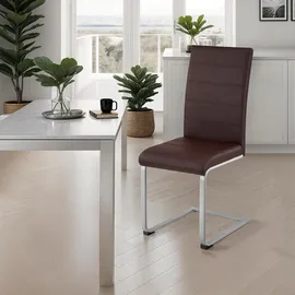 Tectake tectake® Schwingstühle Kunstleder 2er Setcappuccino