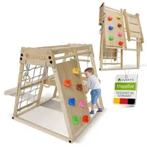 Juskys Klettergerüst Mini für Kinder Holz Natur