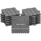 Woltu WPC Fliesen 2 m grau