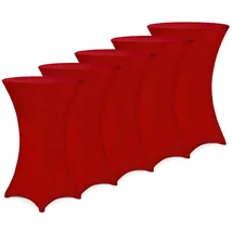 DEUBA Stehtischhusse Rot Ø 60-65 cm 5er Set