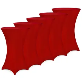 DEUBA Stehtischhusse Rot Ø 60-65 cm 5er Set