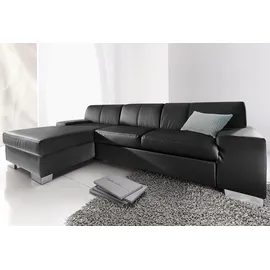 DOMO collection Ecksofa »Star L-Form«, wahlweise mit Bettfunktion, schwarz