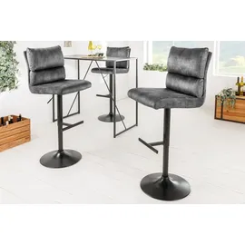 Riess-Ambiente Barhocker COMFORT 1 St höhenverstellbar drehbar dunkelgrau / schwarz