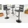 Riess-Ambiente Barhocker COMFORT 1 St höhenverstellbar drehbar dunkelgrau / schwarz