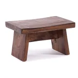 DESIGN DELIGHTS Fusshocker, Hellbraun, Holz, 29x18x19 cm, Wohnzimmer, Hocker, Sitzhocker