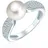 VALERO PEARLS Ring aus Sterling Silber mit Zirkonia Süßwasser-Zuchtperle in silber | Gr.: 52