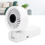 Tragbarer, Wiederaufladbarer Ventilator – 5200 Mah, 6 Geschwindigkeitsstufen, Digitalanzeige, Abnehmbar Und Als Nackenventilator Für Den Innen- Und Außenbereich Nutzbar