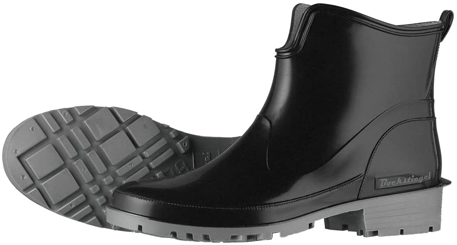 tomBrook Damen Gummistiefel Regenstiefel Stiefelette Zum Abendkleid - Gummistiefel Damen Outdoor Gummistiefelletten Wasserdicht in Schwarz Größe 41 - 41 EU