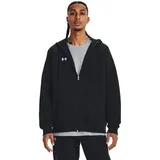 Under Armour Rival Fleece Kapuzenjacke Herren Schwarz/Weiß L