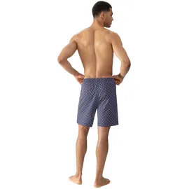 MEY Pyjamashorts Tie Minimal Blau XL