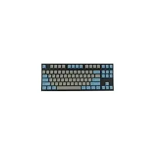 Leopold FC750R PD 87keys High End Mechanische Tastatur MX Cherry Switch 1,5 mm PBT (Grau/Blau, Schwarzer Schalter)