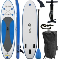 EXPLORER SUP Board Stand Up Paddle Surfboard aufblasbar Paddel ISUP 300x76x15cm