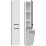 Topeshop Badezimmerschrank Regal Nel Iv Weiß