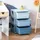 Homcom Schubladenschrank Kunststoff 37 x 37 x 56,5 cm blau