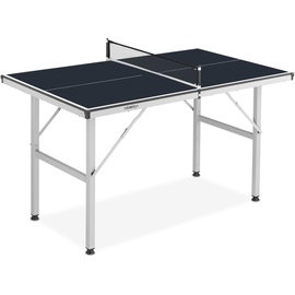 Relaxdays Tischtennisplatte Indoor, klappbar, Tischtennistisch, Netz, Ping Pong Tisch, Zuhause, 72x75x125 cm, schwarz