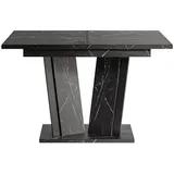 Mirjan24 Esstisch, Schwarz, Marmor Optik, Rechteckig,Rechteckig, 120x75x80 cm, Esszimmer, Tische, Esstische