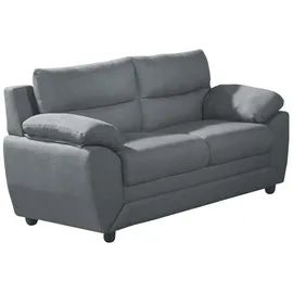 vente-unique Vente-unique-Sofa 2-Sitzer, - Stoff - Anthrazit, - Manoa