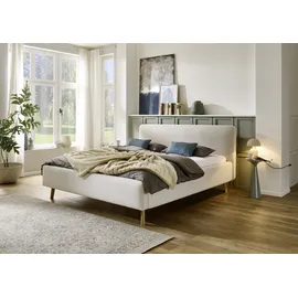 Meise Möbel meise.möbel Polsterbett Mattis 180 x 200 cm Stoff Weiß Ivory