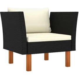 vidaXL Garten-Lounge-Set 9-tlg. schwarz