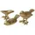 Loberon Deko-Vogel 2er Set antikmessing
