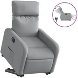 vidaXL Relaxsessel mit Aufstehhilfe Elektrisch 89,5 x 95,5 x 0 cm Hellgrau