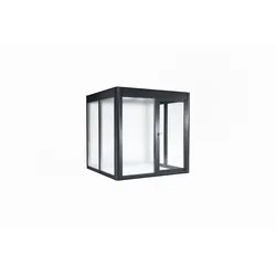 SunElements Design Gewächshaus SunGarden Deluxe mit Photovoltaik-Option 2.2 anthrazit-metallic, Wände: ESG 5mm satiniert, Dach: 6mm Acrylglas