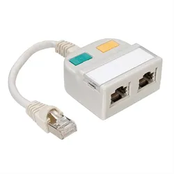 Telegärtner Teleg?rtner RJ45 Netzwerk, ISDN Y-Adapter [1x RJ45-Stecker - 2x RJ45-Buchse] 15.00 cm Lich 100023153