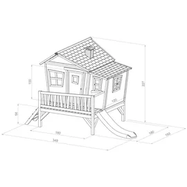 Axi Spielhaus Emma Braun-Weiß Holz