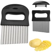 Rosenstein & Söhne 2er-Set Wellenschneider aus Edelstahl für Kartoffeln