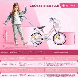 SUN BABY Mädchen fahrrad 20 Zoll mit SHIMANO 6-Gang Heart Bike Puderrosa - Rosa