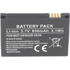 AccuCell Akku passend für Motorola U9, RAZR V8, V9, SNN5805, CFNN7013AA, BX50, BX40