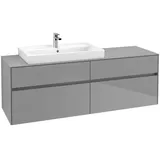 Villeroy & Boch Collaro Waschbeckenunterschrank 160 x 55 cm Glossy Grey