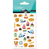 my mandarine 3D Stickerbogen Cooky mehrfarbig Scrapbooking 10 Stück