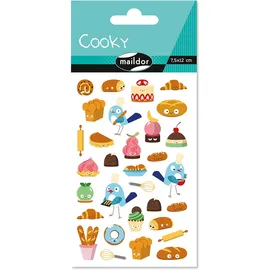my mandarine 3D Stickerbogen Cooky mehrfarbig Scrapbooking 10 Stück