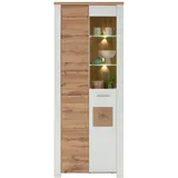 LIV'IN Vitrine MATERA 80 x 39 x 202 cm Weiß