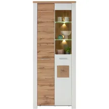 LIV'IN Vitrine MATERA 80 x 39 x 202 cm Weiß