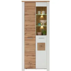 LIV'IN Vitrine MATERA 80 x 39 x 202 cm Weiß