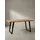 KADIMA DESIGN Schreibtisch Massiv Baumkante Industrial 160x80cm Akazienholz Goldbraun-Schwarz Handarbeit & U-Metallgestell Atoll Kollektion Kadima Design