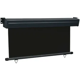 vidaXL Seitenmarkise 165 x 250 cm Schwarz Polyester