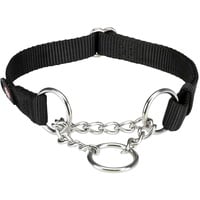 TRIXIE Premium Zug-Stopp Halsband schwarz Größe M–L: Hund