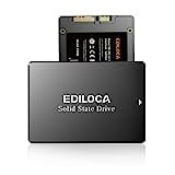 Ediloca SSD 256GB, SSD Festplatte Intern, 2.5" SATA III, bis zu 550MB/s, 3D NAND TLC, Kompatibel mit Laptop und PC-Desktop(ES106 Black)