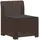 vidaXL 1-Sitzer Garten-Sofa mit Kissen Rattan-Look PP Braun