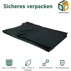 2 kg Packseide (50 x 75 cm) anthrazit einseitig glatt Premium-Qualität Seidenpapier Packseide Packpapier BB-Verpackungen