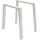 ML-Design Tischbeine Loft 75x72 cm Silber, aus Edelstahl, Industriedesign