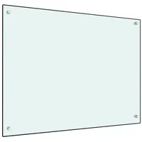 vidaXL Küchenrückwand Weiß 80x60 cm Hartglas