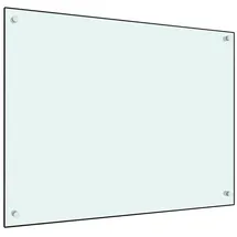 vidaXL Küchenrückwand Weiß 80x60 cm Hartglas