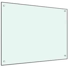 vidaXL Küchenrückwand Weiß 80x60 cm Hartglas
