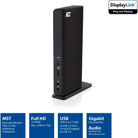 Act (USB-C, oder USB-A-Doppelmonitor-Dockingstation AC7049