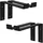 ML-Design 4 Stück Regalhalterung 25x4x14,5 cm Schwarz Metall 10 Zoll L-Form